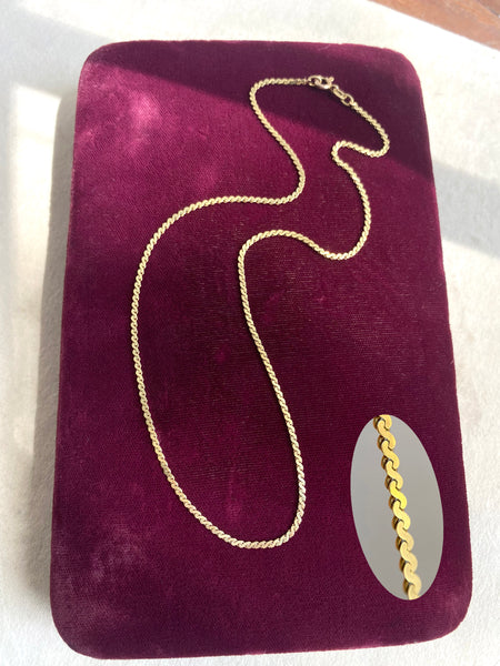 Vintage Flat "S" Link Chain (14k)