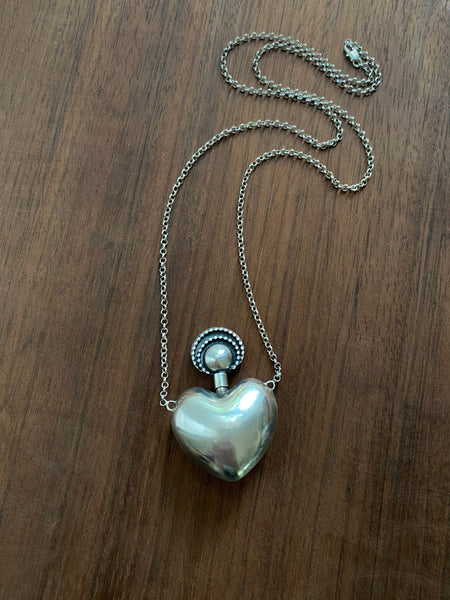 OOAK Radiant Heart Bottle Necklace
