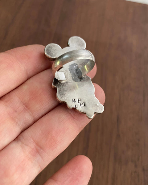 Vintage "Zunitoon" Signed Mickey Mouse Ring (6 1/4)