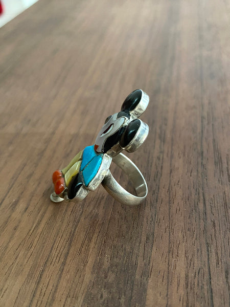 Vintage "Zunitoon" Signed Mickey Mouse Ring (6 1/4)