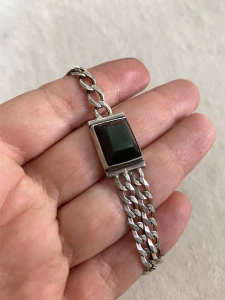 OOAK Obsidian Twin Chain