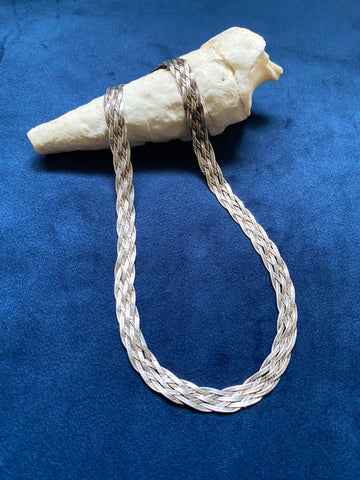 Vintage Herringbone Braid Necklace
