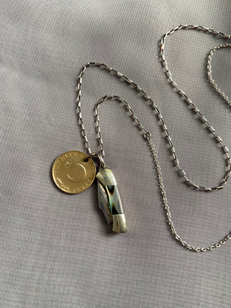 Rider Mini Knife Necklace *Abalone Handle*