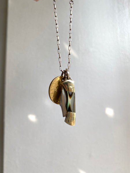 Rider Mini Knife Necklace *Abalone Handle*