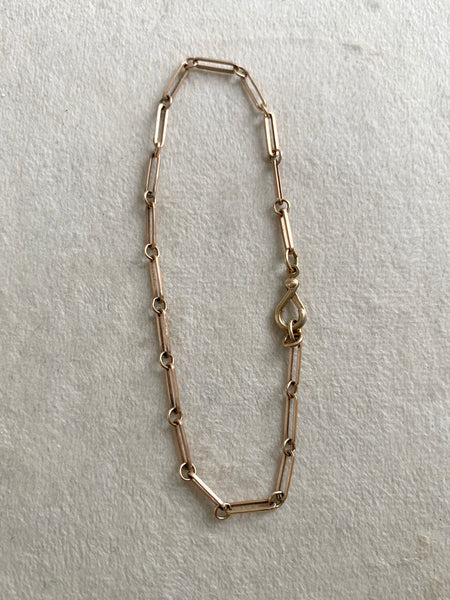 Antique 10k Long+Short Chain Bracelet