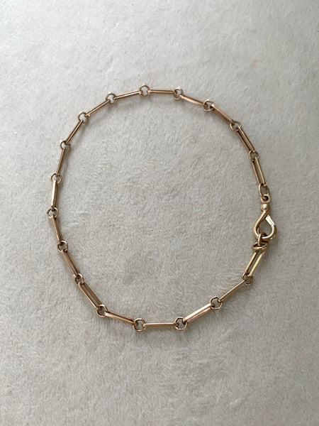 Antique 10k Long+Short Chain Bracelet
