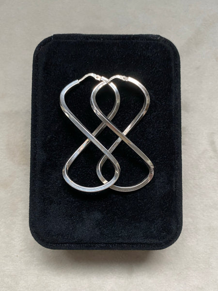 Vintage Sterling Silver Infinity Hoops