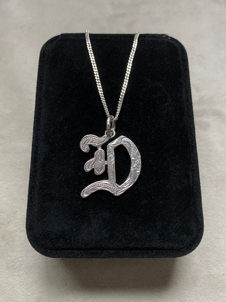 Vintage "D" Monogram Letter Charm