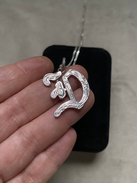 Vintage "D" Monogram Letter Charm