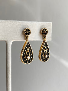 Vintage Regal Drop Earrings (14k)