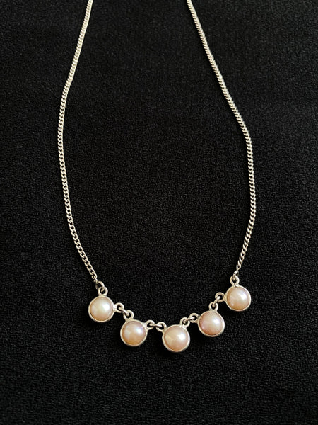 Vintage Pearl Chain Necklace