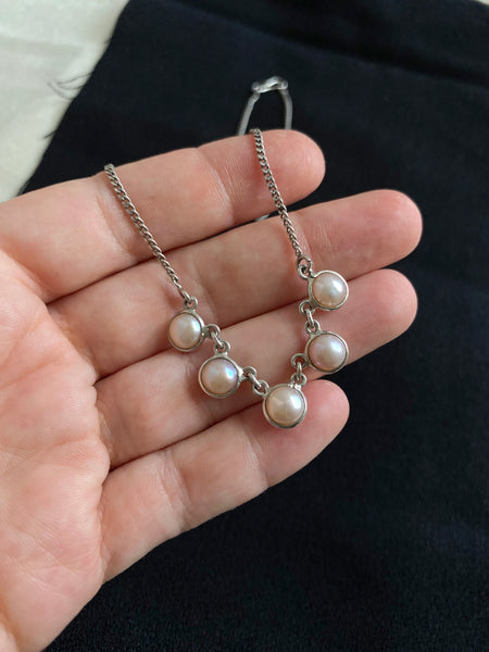 Vintage Pearl Chain Necklace