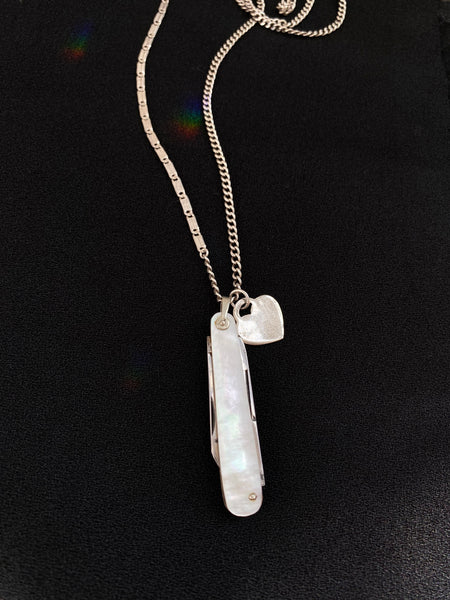 OOAK Mother Of Pearl Knife Talisman