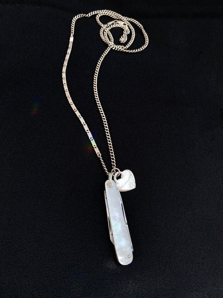 OOAK Mother Of Pearl Knife Talisman