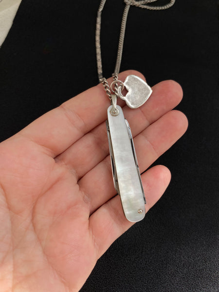 OOAK Mother Of Pearl Knife Talisman