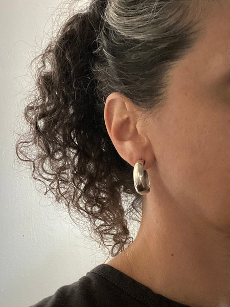 Vintage Saucer Hoop Earrings