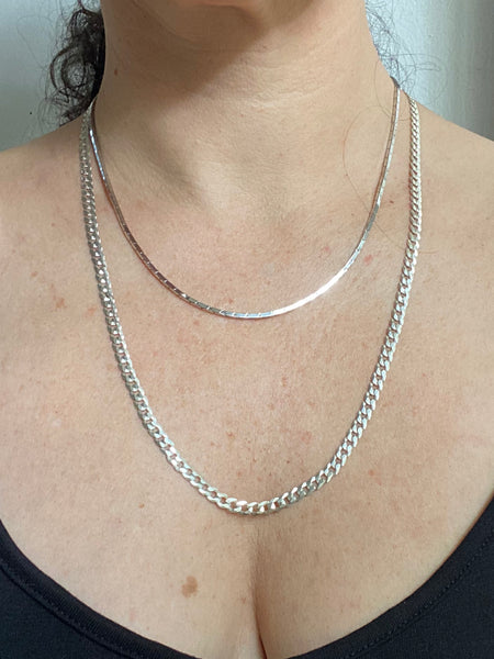 Vintage Bright Diamond Cut Curb Chain