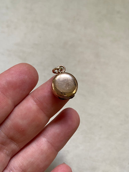 Antique 10k+Garnet Locket