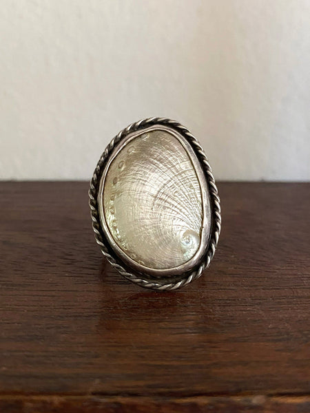 Vintage Abalone Shell Ring