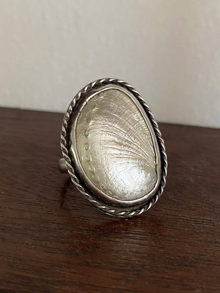 Vintage Abalone Shell Ring