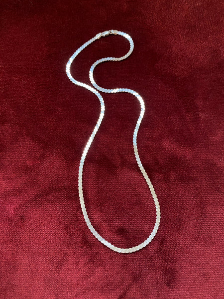 18" Vintage Sterling S Link Flat Chain