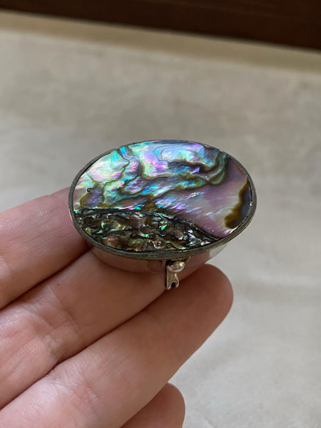 Vintage Abalone Trinket Box
