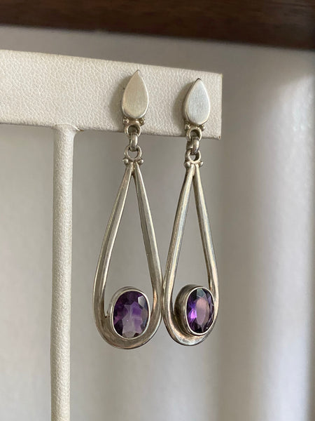Vintage Amethyst Drop Earrings