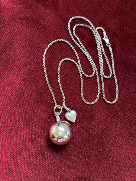 Vintage Bottle Charm + French Rope Chain Necklace