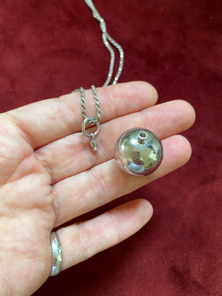 Vintage Bottle Charm + French Rope Chain Necklace