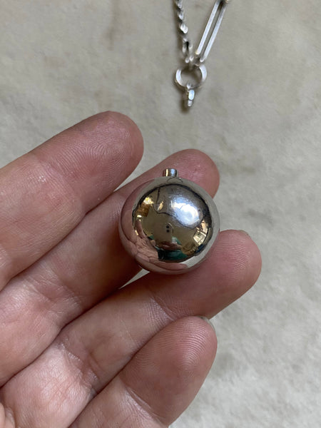 Vintage Sterling Silver Ball Bottle Wrap Necklace