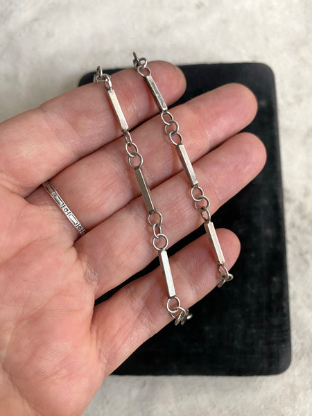 Vintage .925 Silver Bar Chain