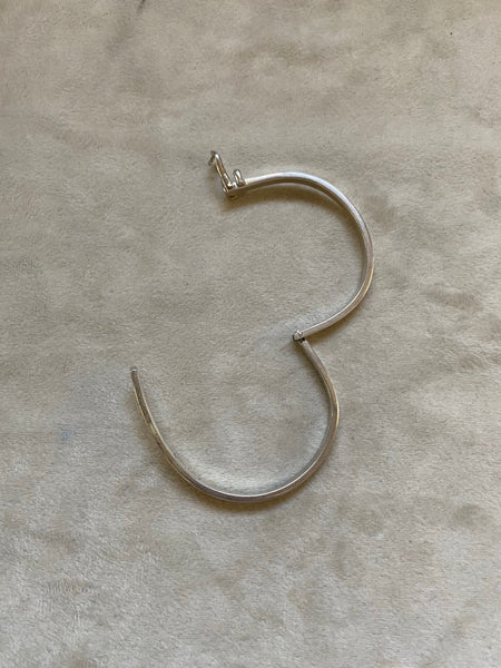 Vintage Sterling Silver Hinged Adjustable Belt Bangle