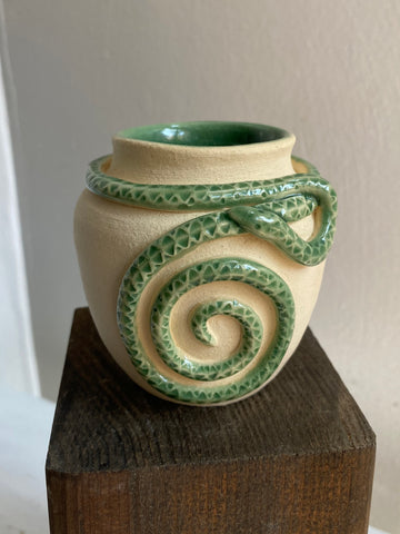 Small Jade Snake Vase