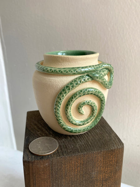 Small Jade Snake Vase