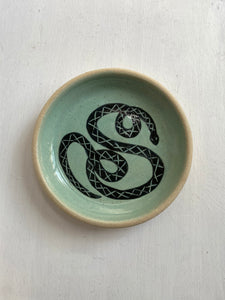 Snake Trinket Dish Blue