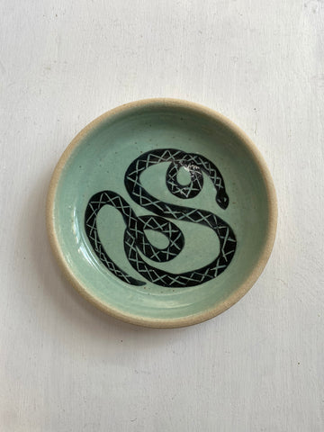 Snake Trinket Dish Blue