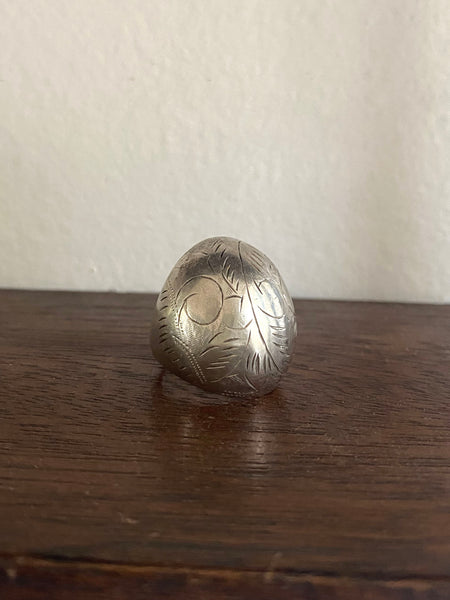 Vintage Sterling Silver Statement Bubble Ring Sz 5.5