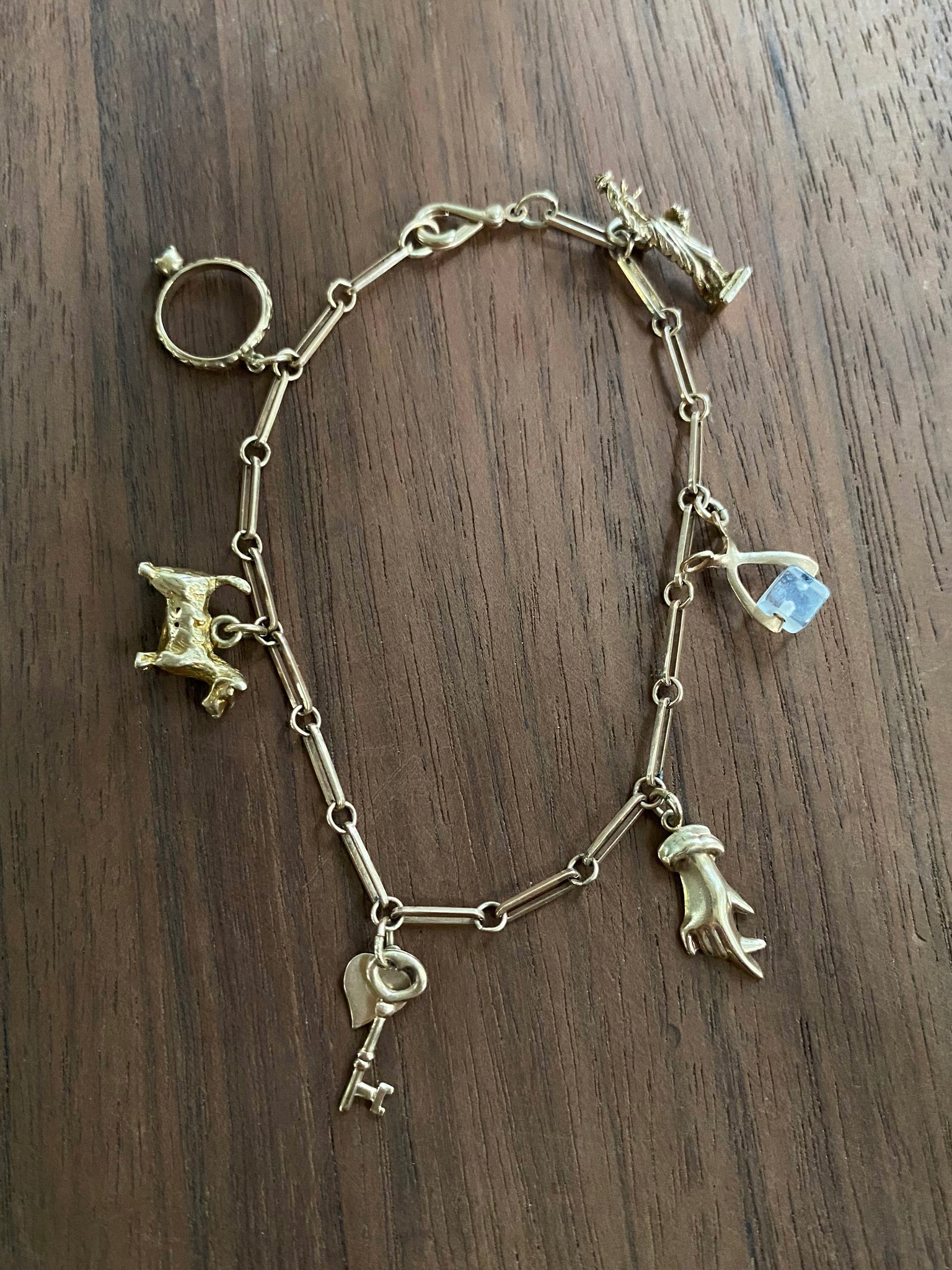 Vintage Summer in the City Charm Bracelet (10k)