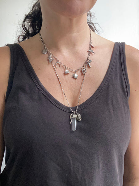 Vintage Sterling Silver Alamo Charm Necklace