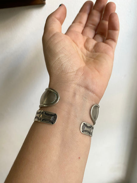 Vintage Sterling Everyday Dots Cuff Bracelet