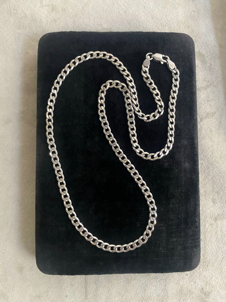 Vintage Italian Sterling Silver Everyday Curb Chain