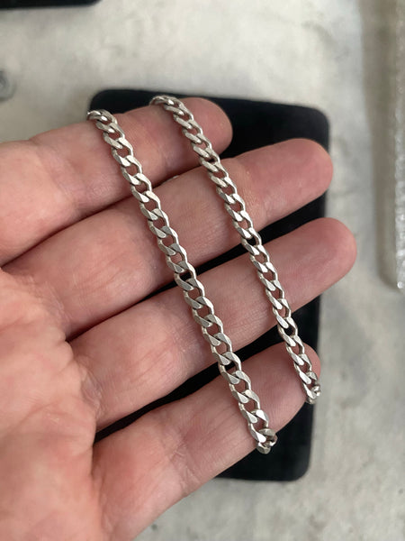 Vintage Italian Sterling Silver Everyday Curb Chain