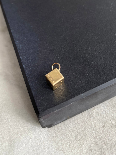 Vintage Dice Charm (14 karat)