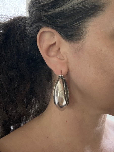 Vintage XL Domed Statement Hoops