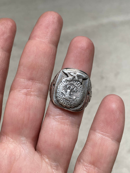 Vintage Future Farmer's Signet Ring Sz 7.75