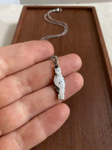 Vintage Sterling Friendship Charm Necklace