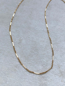 Custom Length Gold Filled Cable + Bar Chain