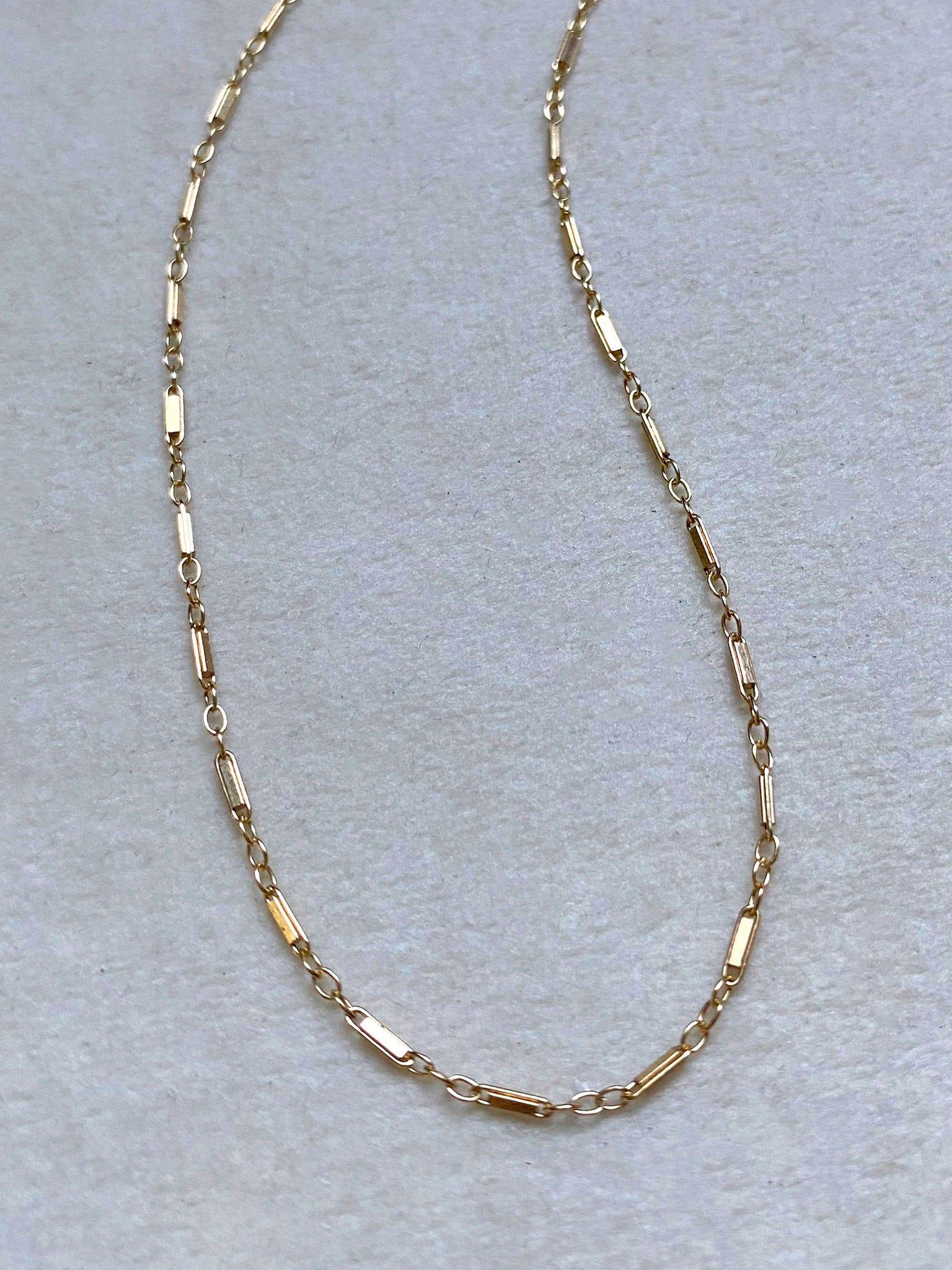 Custom Length Gold Filled Bar Chain