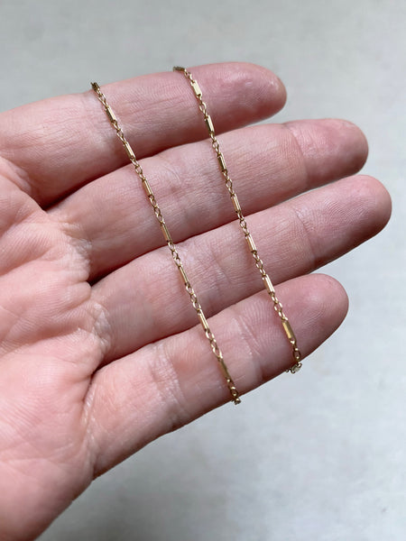 Custom Length Gold Filled Bar Chain