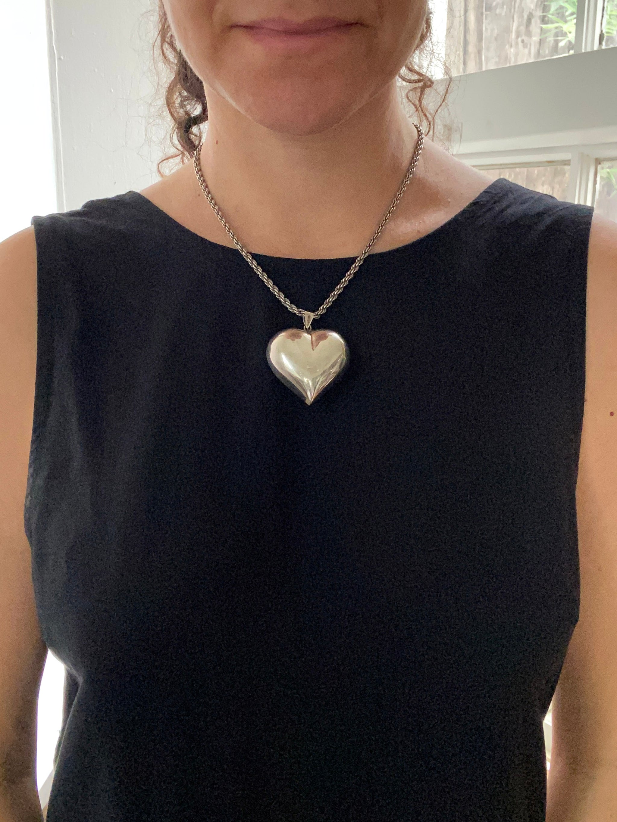 Vintage XL Puffy Heart Necklace – Ax+Apple